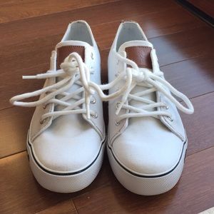 Polo Ralph Lauren White Canvas Sneakers